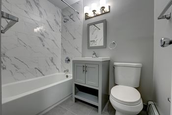 Newly renovated modern baths*